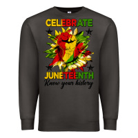 Smoke celebrate juneteenth know your history Premium Sweatshirt - HRA Design Shop