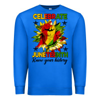 True Royal celebrate juneteenth know your history Premium Sweatshirt - HRA Design Shop