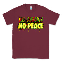 Burgundy no justice no peace Classic Tee - Zillion Design Studio