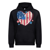 Black usa heart Urban Hoodie - MaliasSmallBusiness