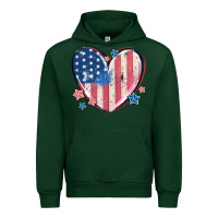 Forest Green usa heart Urban Hoodie - MaliasSmallBusiness