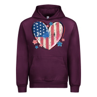 Mauve Wine usa heart Urban Hoodie - MaliasSmallBusiness