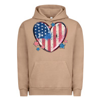 Pigment Burro usa heart Urban Hoodie - MaliasSmallBusiness