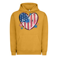 Pigment Peanut Butter usa heart Urban Hoodie - MaliasSmallBusiness