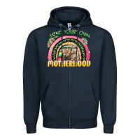 Navy mind your own motherhood Zipper Hoodie - Zillion Design Studio