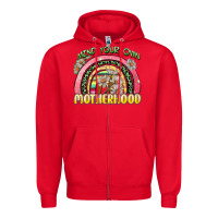Red mind your own motherhood Zipper Hoodie - Zillion Design Studio