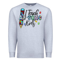Heather Grey i teach au some kids Premium Sweatshirt - CowhideDigitalArt