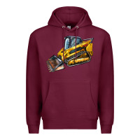 Burgundy Compact Track Loader Premium Hoodie - LillyAllenDesigns