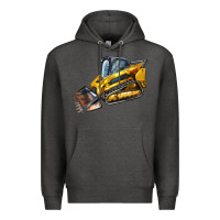 Charcoal Heather Compact Track Loader Premium Hoodie - LillyAllenDesigns