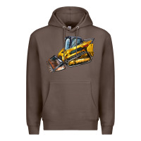 Coffee Compact Track Loader Premium Hoodie - LillyAllenDesigns