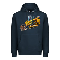 Navy Compact Track Loader Premium Hoodie - LillyAllenDesigns
