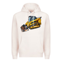 Pale Pink Compact Track Loader Premium Hoodie - LillyAllenDesigns