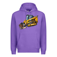 Purple Compact Track Loader Premium Hoodie - LillyAllenDesigns