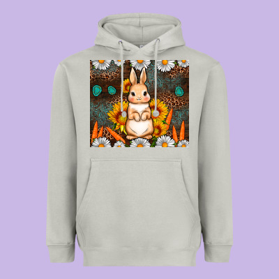 Rabbit Daisy Sunflower Leopard 20oz Tumbler Heavyweight Hoodie Designed By Neo Western