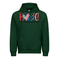 Forest Green home of the free because of the brave Urban Hoodie - MaliasSmallBusiness