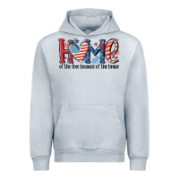 Heather Grey home of the free because of the brave Urban Hoodie - MaliasSmallBusiness