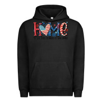 Pigment Black home of the free because of the brave Urban Hoodie - MaliasSmallBusiness