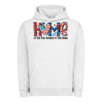 Pigment Lunar Rock home of the free because of the brave Urban Hoodie - MaliasSmallBusiness