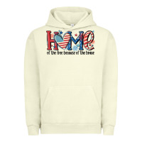 Pigment Pistachio home of the free because of the brave Urban Hoodie - MaliasSmallBusiness