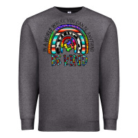 Charcoal Heather in a world where you can be anything be kind Premium Sweatshirt - CowhideDigitalArt