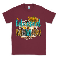 Burgundy blessed memaw with sunflowers Classic Tee - texasbilliewilder
