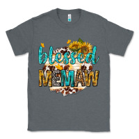 Charcoal Heather blessed memaw with sunflowers Classic Tee - texasbilliewilder