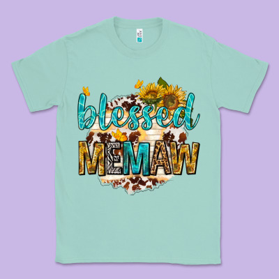 Blessed Memaw With Sunflowers Classic Tee Designed By Texasbilliewilder
