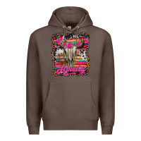 Coffee howdy valentine's day bull skull Premium Hoodie - Jasminsmagicworld