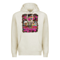 Oatmeal Heather howdy valentine's day bull skull Premium Hoodie - Jasminsmagicworld