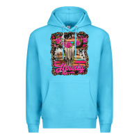 Ocean Blue howdy valentine's day bull skull Premium Hoodie - Jasminsmagicworld