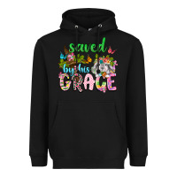 Black Saved by his grace Heavyweight Hoodie - Neo Western