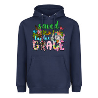 Navy Saved by his grace Heavyweight Hoodie - Neo Western