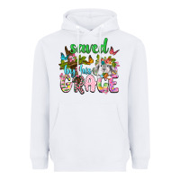 White Saved by his grace Heavyweight Hoodie - Neo Western