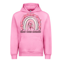 Fuchsia Pink breast cancer  awareness rainbow Urban Hoodie - MaliasSmallBusiness