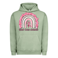Pigment Oil Green breast cancer  awareness rainbow Urban Hoodie - MaliasSmallBusiness