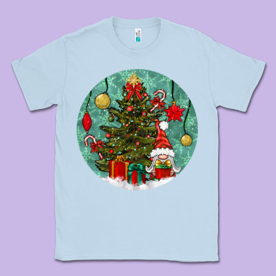 Christmas Tree And Gnome Classic Tee Designed By Bundleandbundleshop