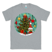 Heather Grey christmas tree and gnome Classic Tee - BundleAndBundleShop