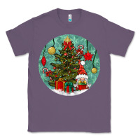 Lavender christmas tree and gnome Classic Tee - BundleAndBundleShop