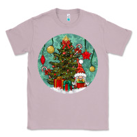 Lilac christmas tree and gnome Classic Tee - BundleAndBundleShop
