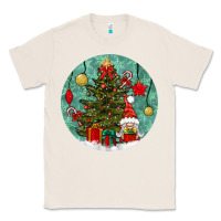 Natural christmas tree and gnome Classic Tee - BundleAndBundleShop