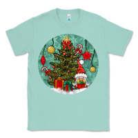 Seafoam christmas tree and gnome Classic Tee - BundleAndBundleShop
