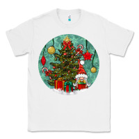 White christmas tree and gnome Classic Tee - BundleAndBundleShop
