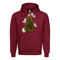 Burgundy christmas spirits Zipper Hoodie - RanaPortraitStore