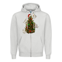 Dove Grey christmas spirits Zipper Hoodie - RanaPortraitStore