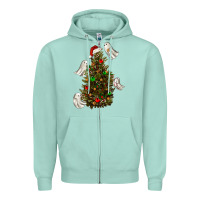Seafoam christmas spirits Zipper Hoodie - RanaPortraitStore