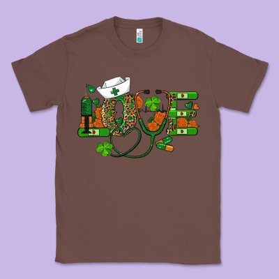 St Patricks Day Love Nurse Classic Tee Designed By Ranaportraitstore