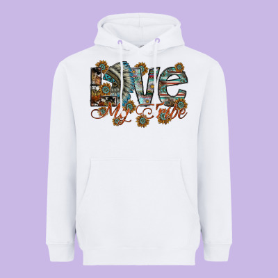 Love My Tribe Heavyweight Hoodie Designed By Sublimationcraftshop