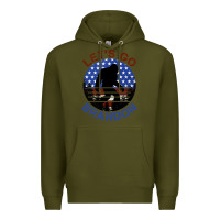 Army Green let's go brandon bigfoot Premium Hoodie - Jasminsmagicworld