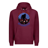 Burgundy let's go brandon bigfoot Premium Hoodie - Jasminsmagicworld