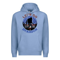 Colony Blue let's go brandon bigfoot Premium Hoodie - Jasminsmagicworld